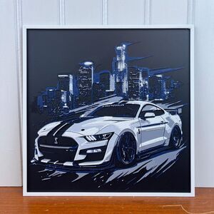 Ford Mustang Cobra Wall Art, Wall Art, Car Art, Textured Art